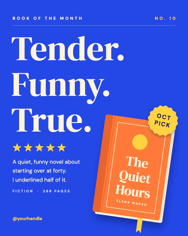 Book of the month post template