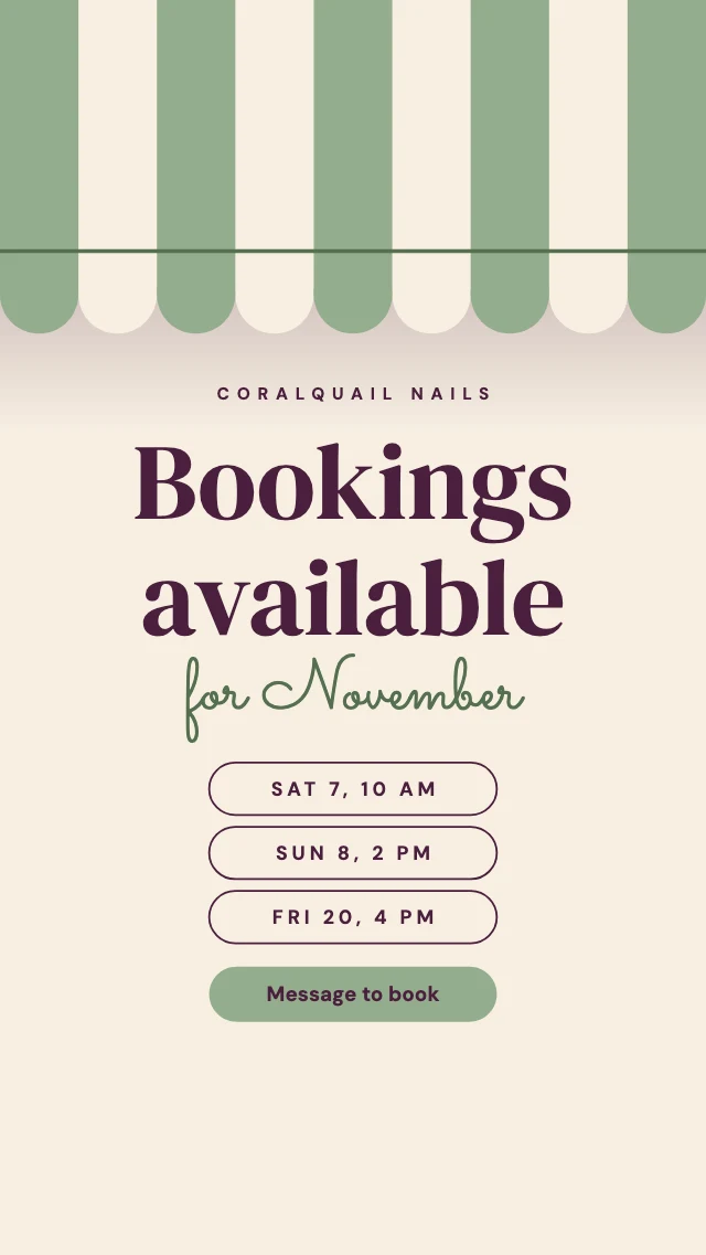 Bookings available story template