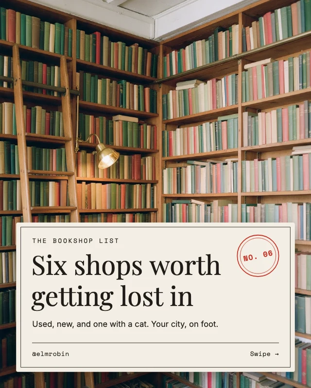 Bookshop guide carousel cover template