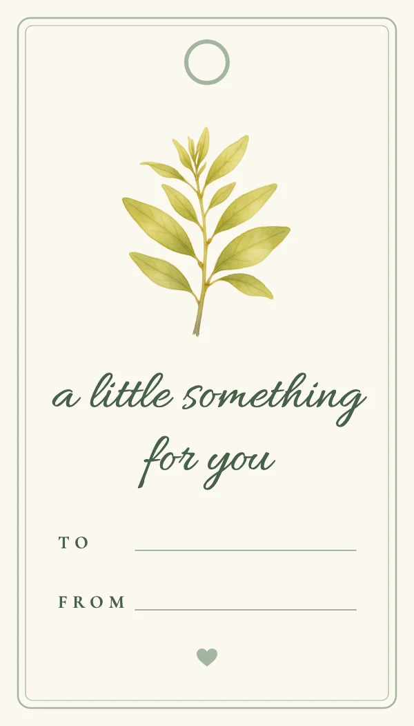 Watercolor gift tag template