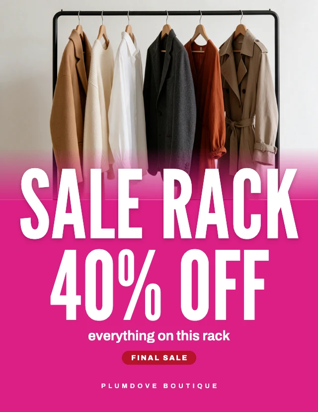Sale rack sign template