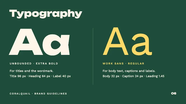 Brand guidelines presentation template, page 6 of 8