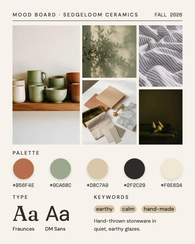 Brand mood board post template