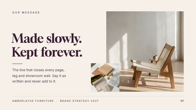 Brand strategy presentation template, page 7 of 8