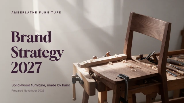 Brand strategy presentation template