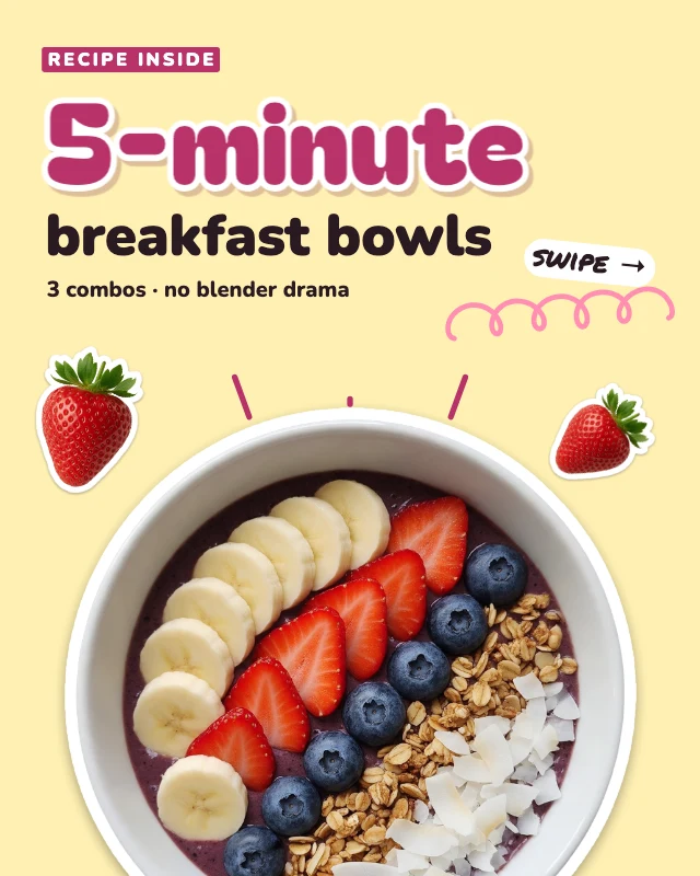 Breakfast recipe post template