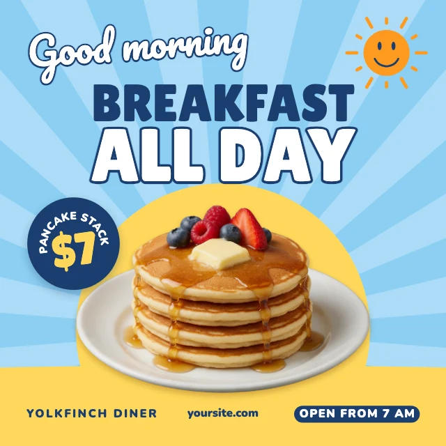 Breakfast special Instagram post template