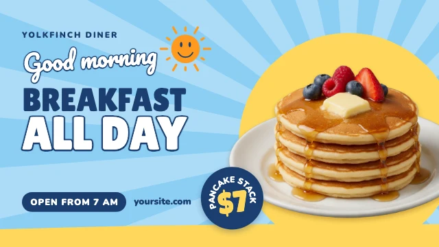 Breakfast special X ad template