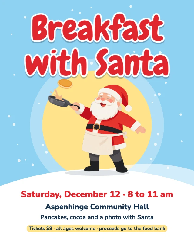 Breakfast with Santa flyer template