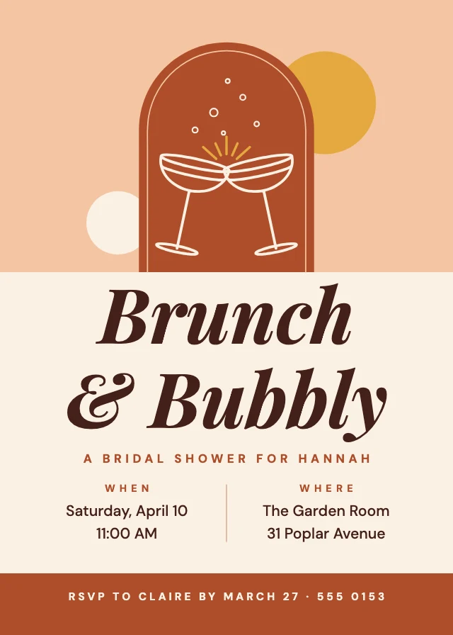 Bridal brunch invitation template