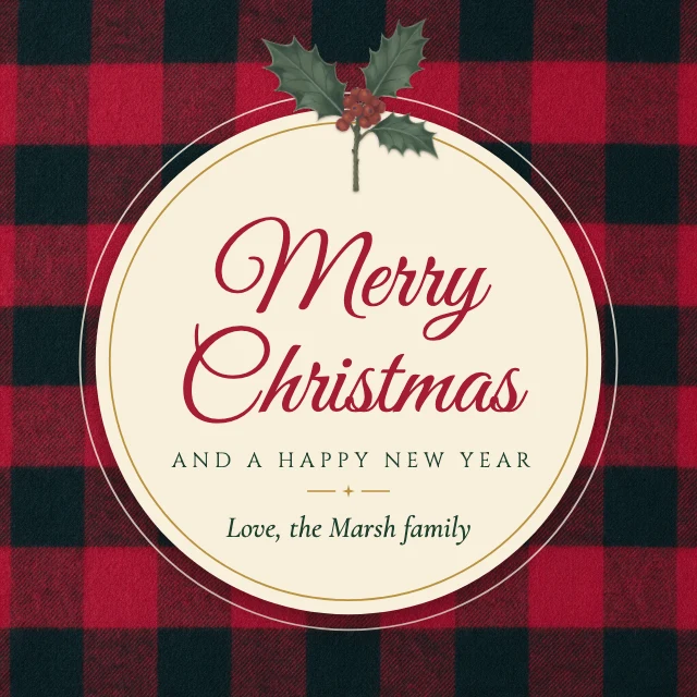 Buffalo check Christmas post template