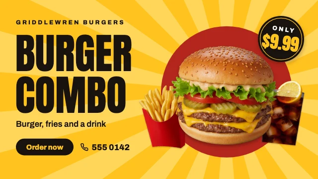 Burger combo X ad template