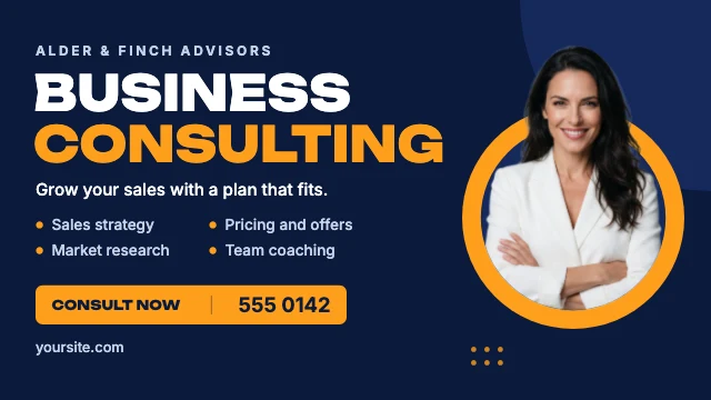 Business consulting ad template