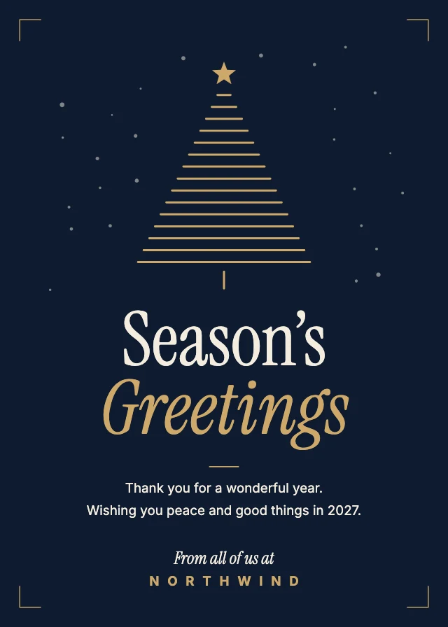 Company holiday card template