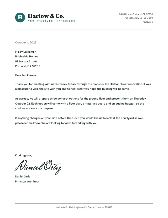 Letterhead template