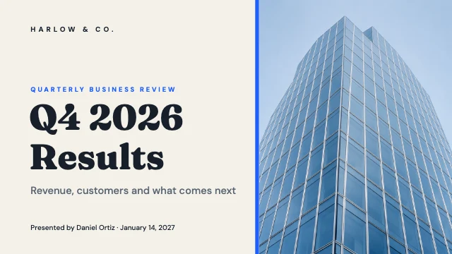 Report title slide template