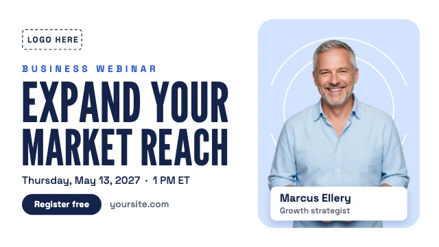 Business webinar ad template