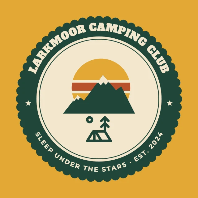 Camping club badge logo template