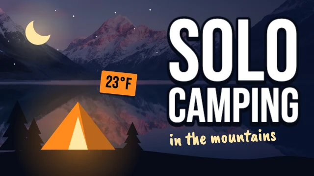 Camping vlog YouTube thumbnail template