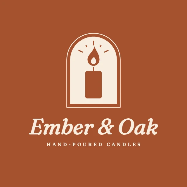 Candle studio logo template