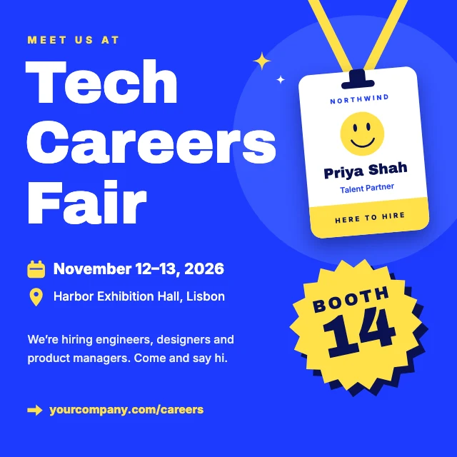 Career fair LinkedIn post template
