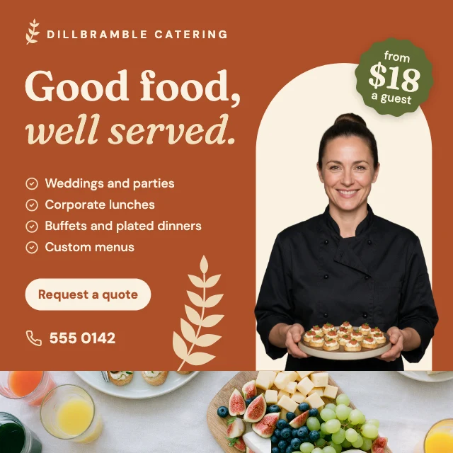 Catering services Instagram post template