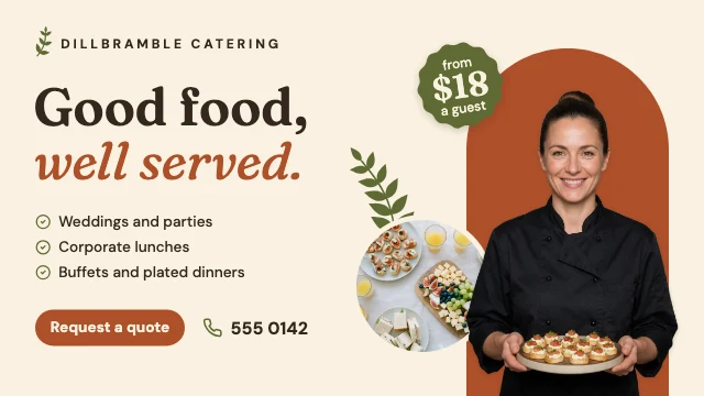 Catering services X ad template