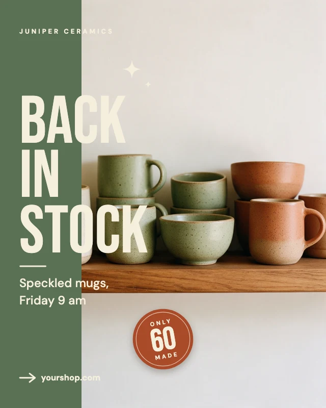 Back in stock post template