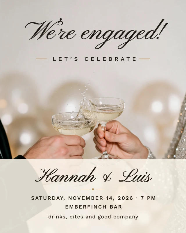 Engagement party post template