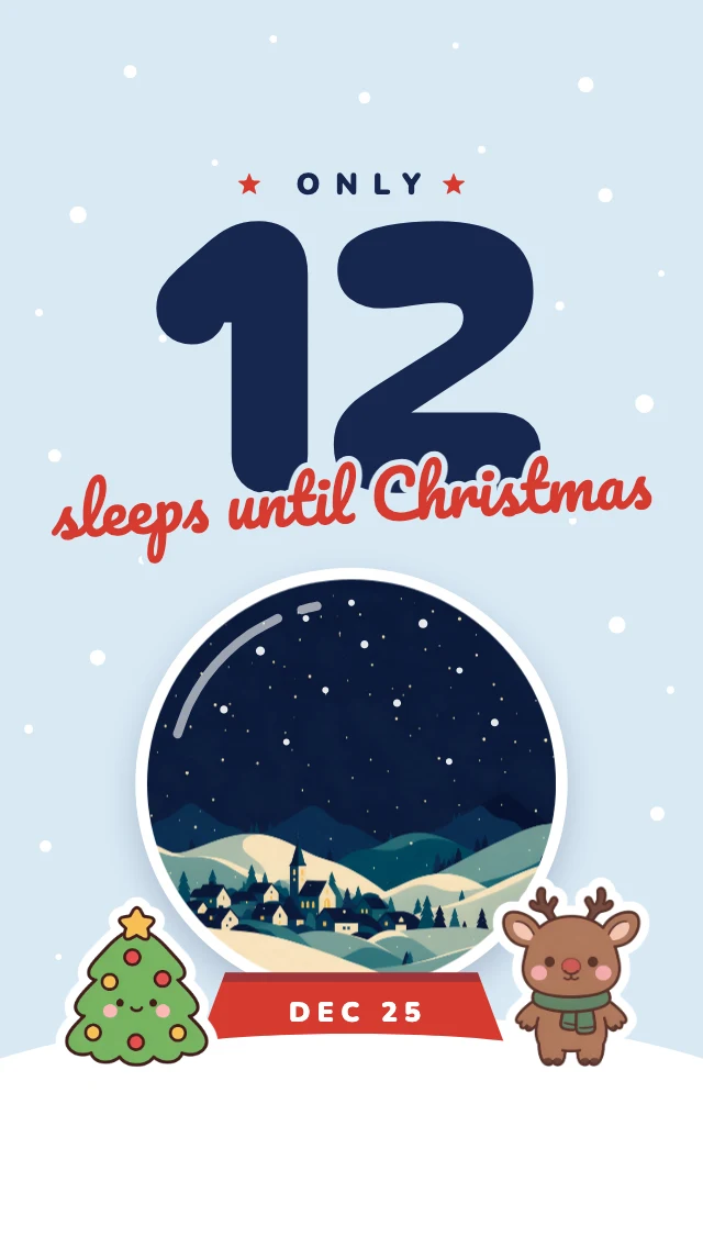 Christmas countdown story template
