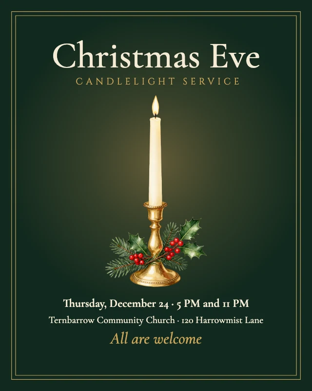 Christmas Eve church service post template