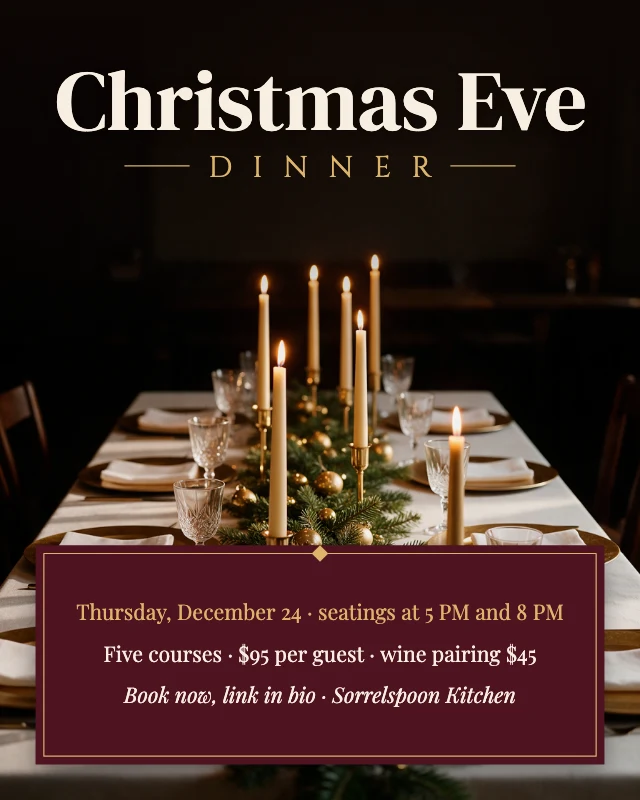 Christmas Eve dinner reservations post template