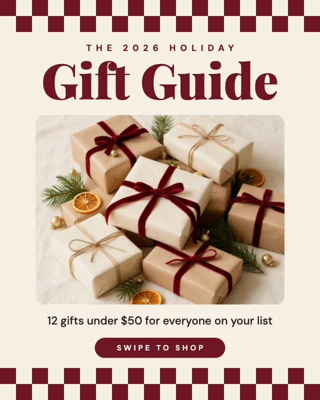 Holiday gift guide post template