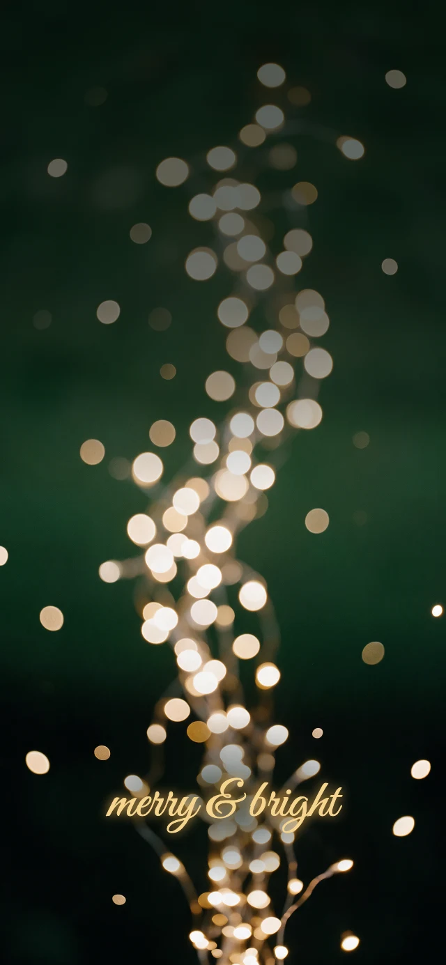 Christmas lights phone wallpaper template