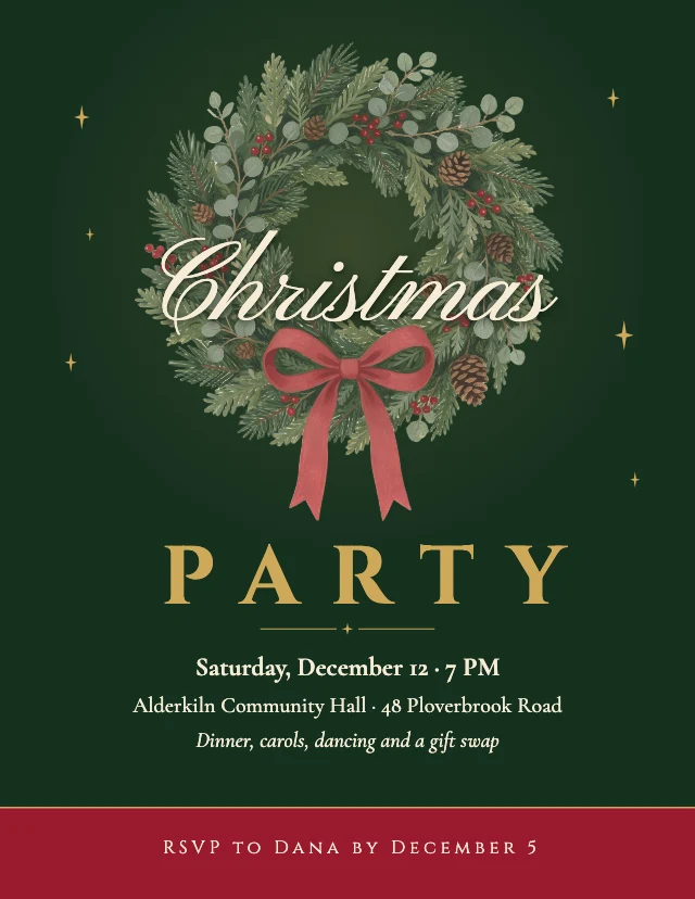 Christmas party flyer template