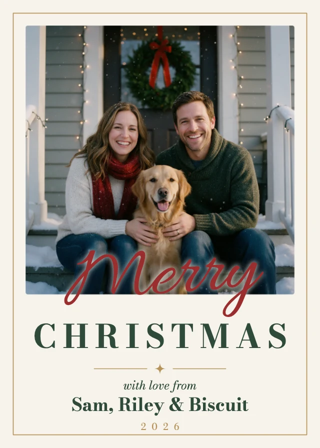 Christmas photo card template