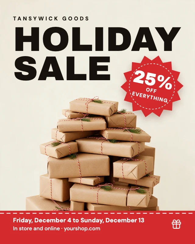 Christmas sale post template