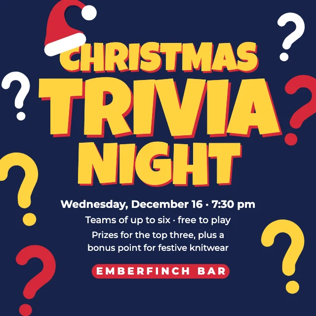 Christmas trivia night post template