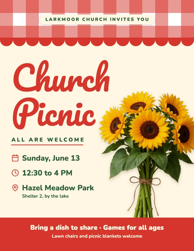 Church picnic flyer template