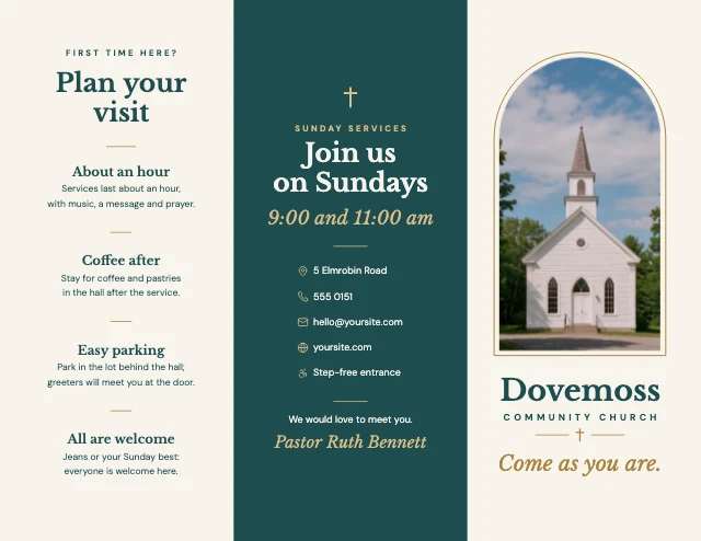Church brochure template