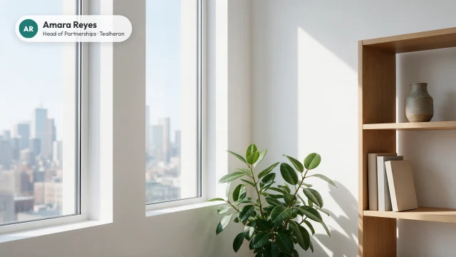 City view office Zoom background template