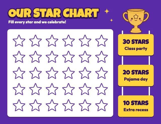 Class reward chart template