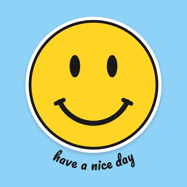 Classic smiley face sticker template