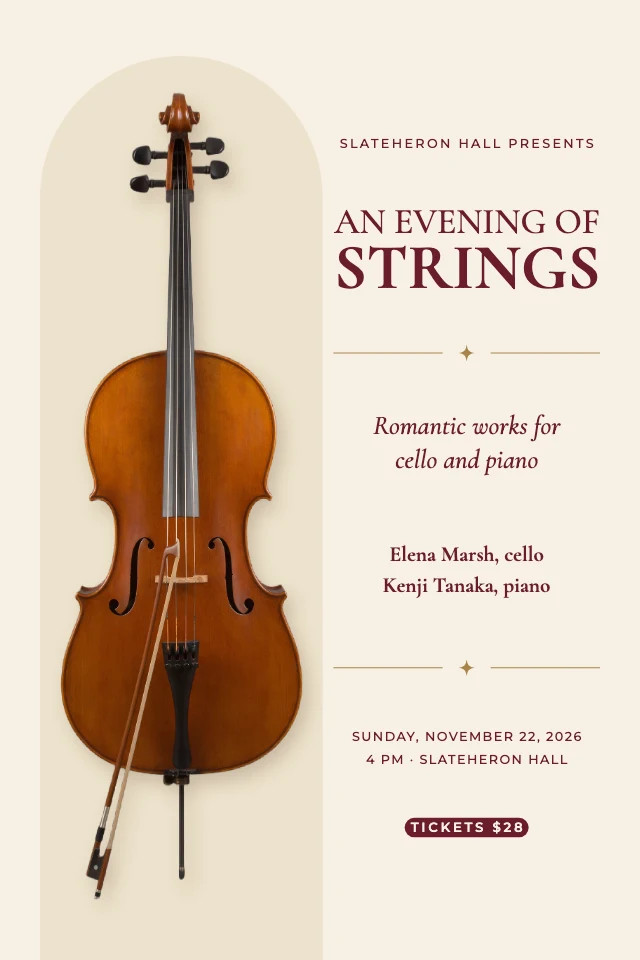 Classical concert poster template