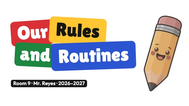 Classroom rules and routines slides template
