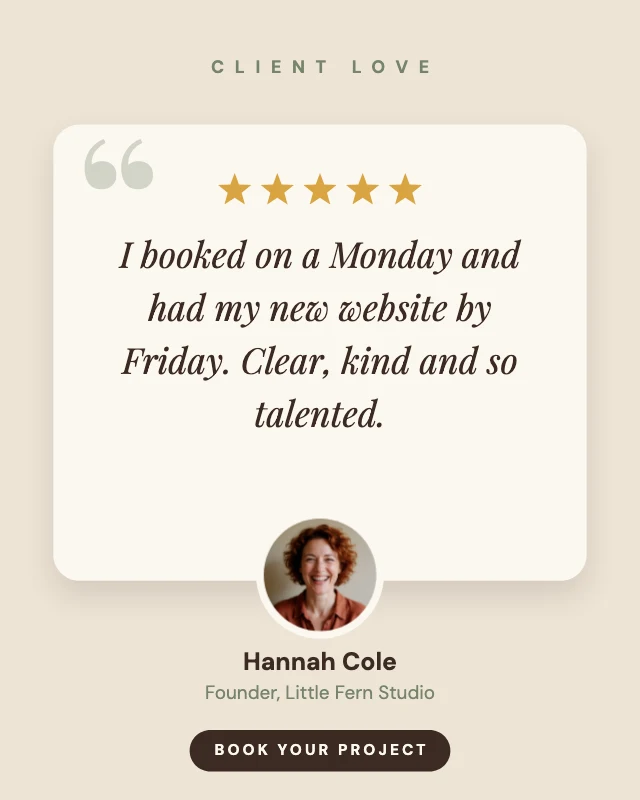 Client testimonial post template