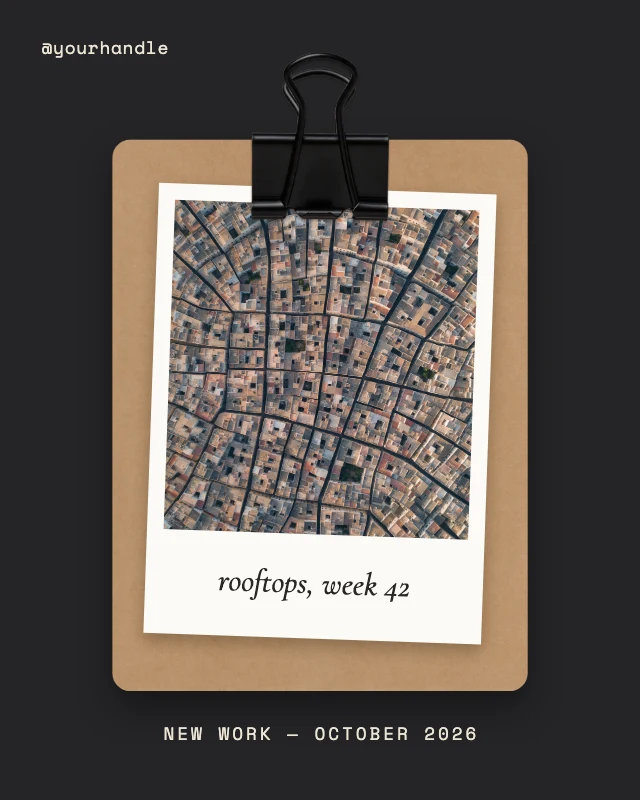 Clipboard photo frame post template