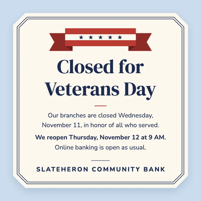 Closed for Veterans Day notice template