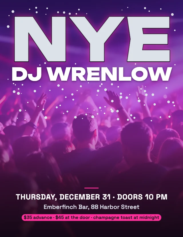 Club New Year’s Eve flyer template