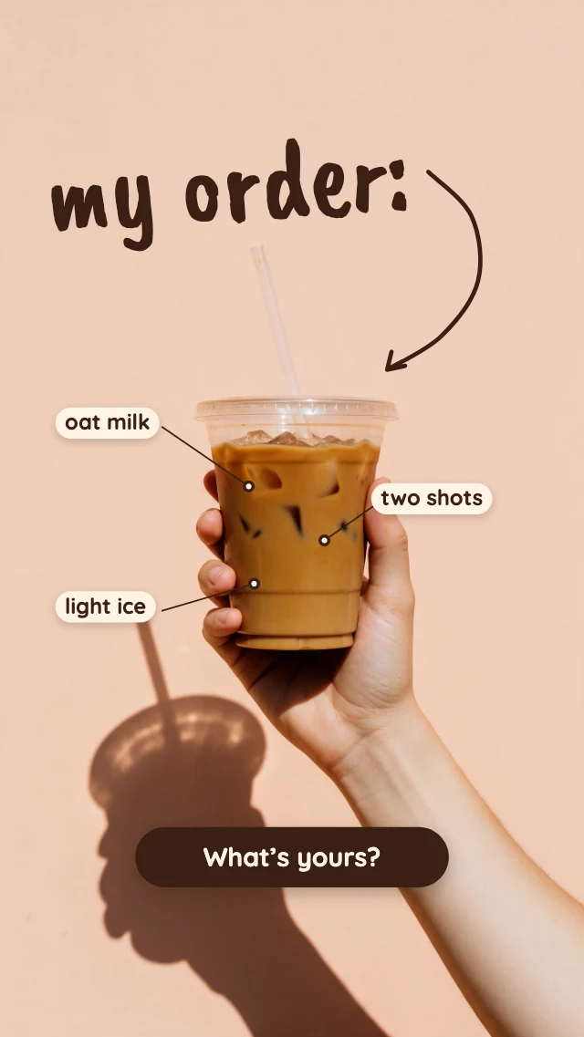 Coffee order story template